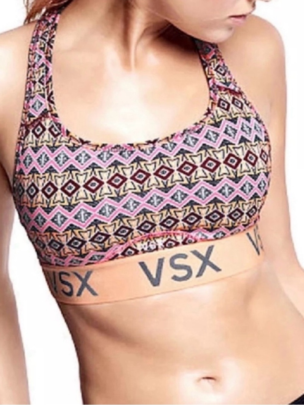 Victoria’s Secret VSX Tribal Print Racerback Sports Bra Size XS